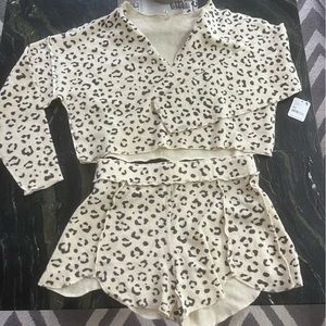 Free People shorts and sweatshirt set NWT